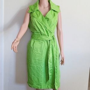ASHLEY STEWART neon green dress size 20W